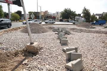 عملیات احداث میدان آتشگاه  خمینی شهر